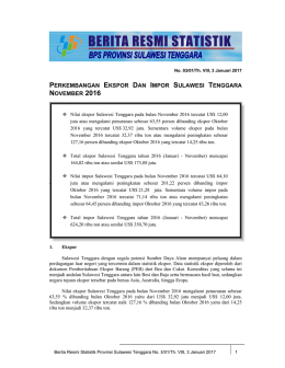 Unduh BRS Ini - BPS Prov. Sulawesi Tenggara