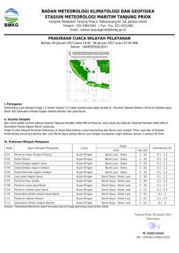 Prakiraan Cuaca Wilayah Pelayanan - Maritim