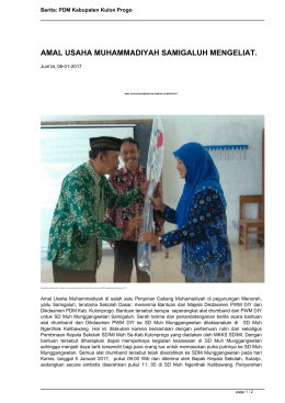 amal usaha muhammadiyah samigaluh mengeliat.