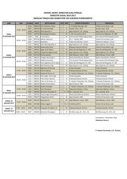 Jadwal UAS PARALEL