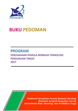 Buku Pedoman Perusahaan Pemula Berbasis Teknologi