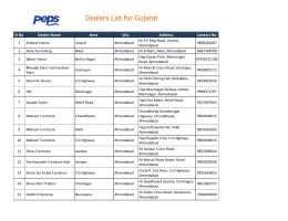 Dealers List for Gujarat