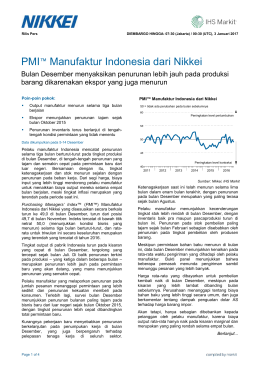 PMI™ Manufaktur Indonesia dari Nikkei