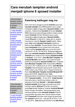 Cara merubah tampilan android menjadi iphone 6 xposed installer
