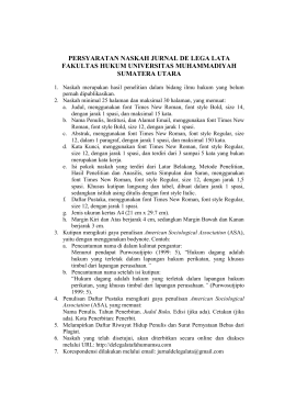 persyaratan naskah jurnal de lega lata fakultas hukum universitas