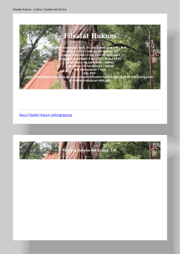 Filsafat Hukum oleh Prof. Dr. Adi Sulistiyono S.H., M.H. di Notariat