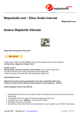 Wajanbolik.com : Situs Gratis Internet