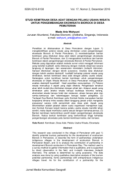 ISSN 0216-8138 Vol. 17, Nomor 2, Desember 2016 Jurnal Media