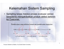 Kelemahan Sistem Sampling - sentral sistem consulting