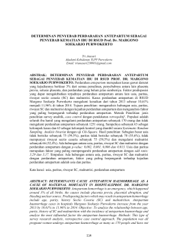 DETERMINAN PENYEBAB PERDARAHAN ANTEPARTUM