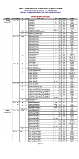 jadwal UAS 2016-2017 - FEB Unair