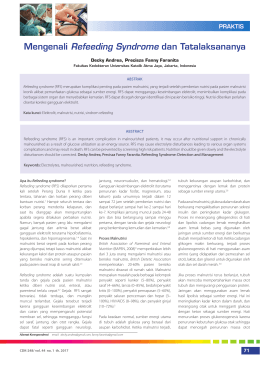 Mengenali Refeeding Syndrome dan Tatalaksananya