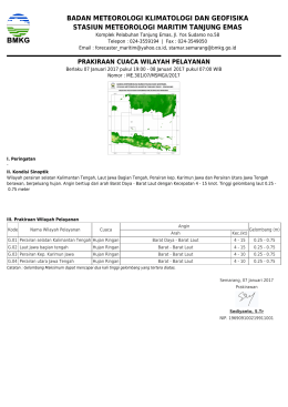 Prakiraan Cuaca Wilayah Pelayanan - Maritim