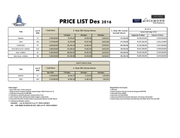 2. Price List DE Diamond Hotel Resident