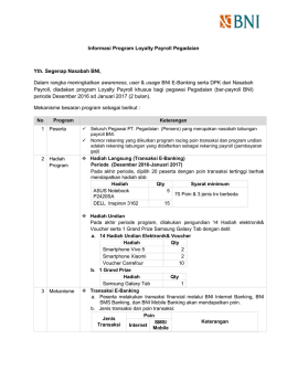 Informasi Program Loyalty Payroll Pegadaian