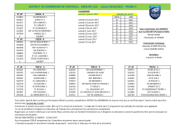 OFFICIEL- GROUPES U13 - DISTRICT