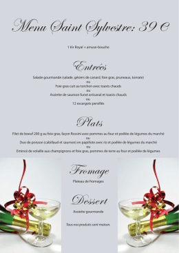 Menu Saint Sylvestre: 39 - Bouchon Lyonnais Chez Louise dans le