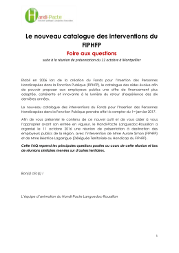 Foire aux questions - handipacte-languedoc