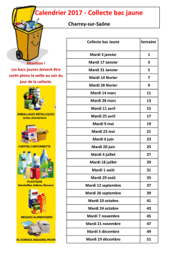 telecharger le calendrier des collectes 2017 - Mairie Charrey