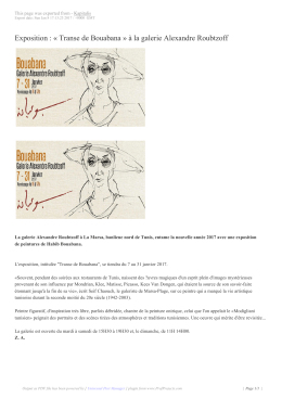 Exposition : « Transe de Bouabana » à la galerie