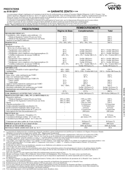 > prestations - La Mutuelle Verte