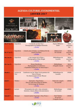 Téléchargez l`agenda culturel en un clic