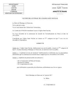 arrete du maire - Montigny en Ostrevent