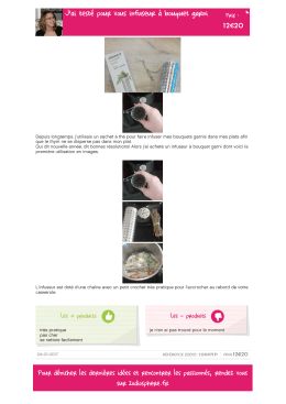 J`ai test&eacute; pour vous infuseur &agrave; bouquet garni
