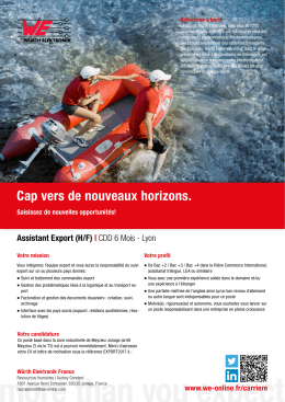 Cap vers de nouveaux horizons.