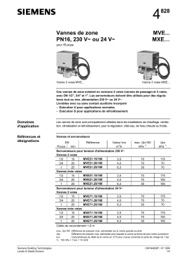 4828 Vannes de zone PN16, 230 V~ ou 24 V