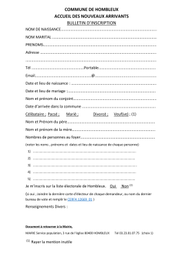 nouvel arrivant