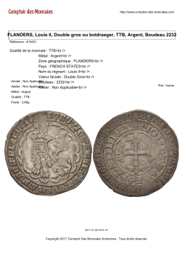 FLANDERS, Louis II, Double gros ou botdraeger, TTB, Argent