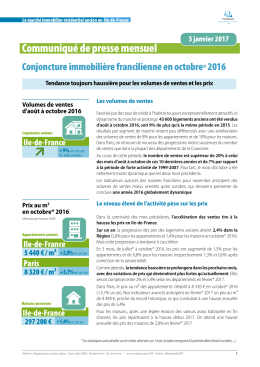 Document Conjoncture immobili&egrave;re francilienne en