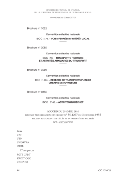 Accord du 20 avril 2016 portant modification du