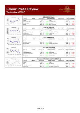 Leleux Press Review - Leleux Associated Brokers