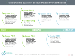 Parcours de la qualité et de l`optimisation vers l