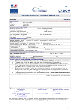 Réunion dossier CT 2016