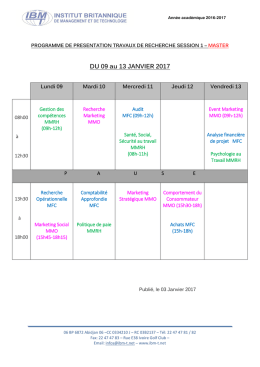 telechargez le programme de presentation des travaux de recherche