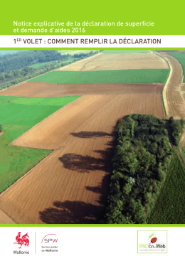 Notice explicative volet 1 - Portail de l`Agriculture wallonne