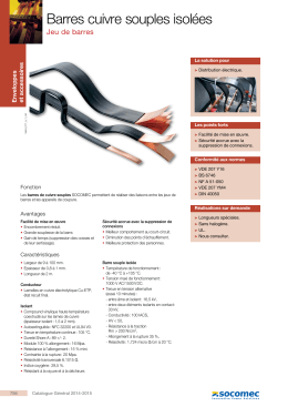 Barres cuivre souples isol&eacute;es