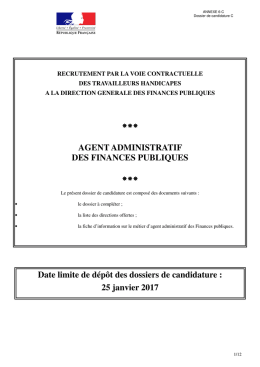 dossier candidature agent administratif