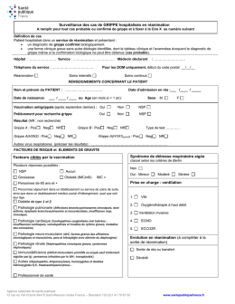 Surveillance des cas graves de grippe A(H1N1)