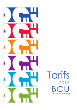Tarifs - Bibliothèque