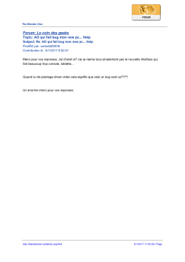 Forum: Le coin des geeks - The Blender Clan