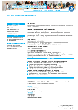 publics - n°2134 BAC PRO GESTION ADMINISTRATION