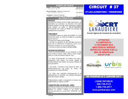 circuit # 37 - Conseil régional de transport de Lanaudière