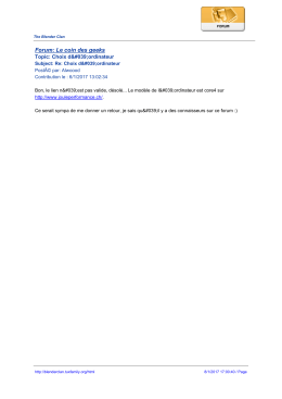 Forum: Le coin des geeks - The Blender Clan