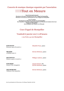 Concerts de musique classique organis&eacute;s par l