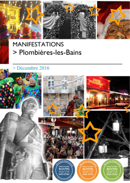 Programme du mois de décembre 2016 à Plombières-les