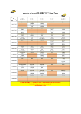 planning voitures U13 2nde phase